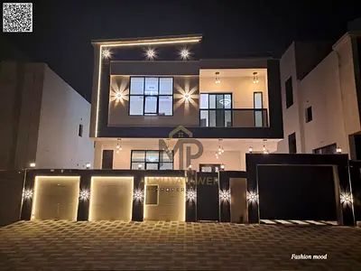 Villa| Ajman| al helio2 area| 6 master rooms, majlis, 2 halls, roof, maid room| freehold| the price including registration fees and central A\C.