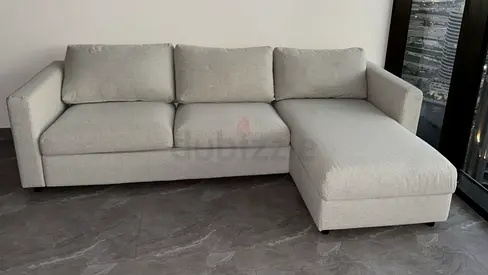 Ikea vimle L shape sofa beige