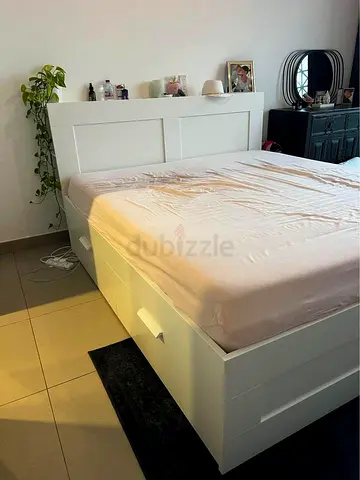 IKEA King BRIMINES Bed frame including IKEA King mattress-180x200cm
