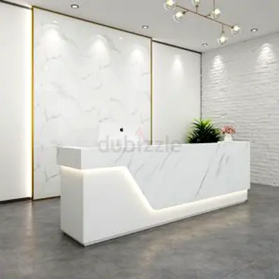 Modern White Reception Desk / Front Counter