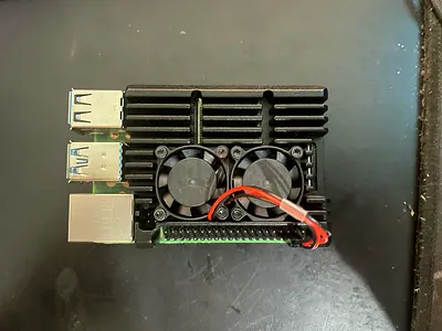 Raspberry Pi 4 - 2GB heatsink case with dual fans (used)