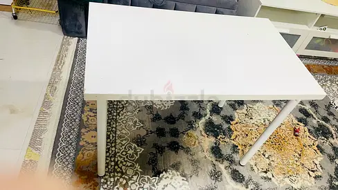 White LINNMON / OLOV Desk 100x60 cm