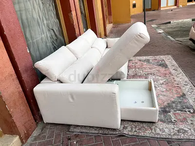 IKEA Esklstuna L Shape Sofa Bed Beige