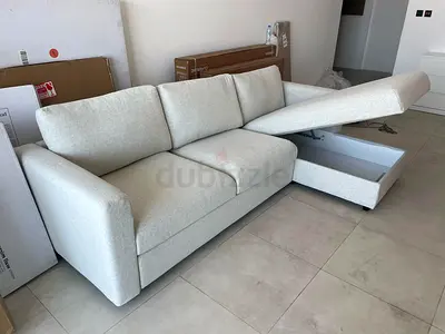Ikea vimle L shape sofa beige