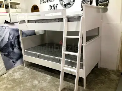 bunk beds with mattress convertable to single twins bed