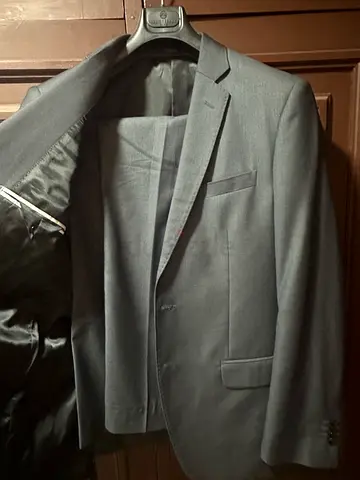 Men's Grey Blazer / Suit Jacket - Good Condition, Classic Fit