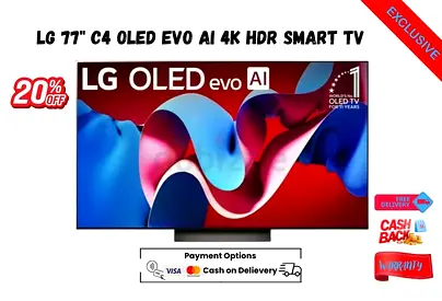 LG 77" C4 OLED evo AI 4K HDR Smart TV OLED77C40--Brand new-Free delivery-1 year Warranty