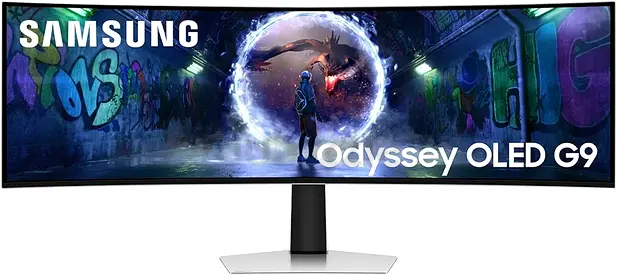 Samsung 49 Inch Odyssey OLED G9 G93SD, DQHD (5120 x 1440), Gaming Monitor, PC Screen, 240 Hz, OLED
