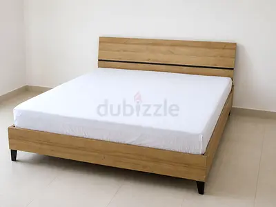 California King Bedroom Set with Bedframe, mattress and 2 bedside tables- 180x210 cm