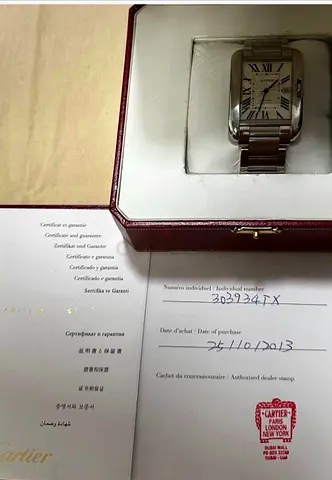 Cartier Tank Anglaise XL Automatic W5310008 / 3507 – Original Matching Papers – Dubai Mall 2013