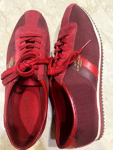 Used maroon women Coach sneakers, size 41 - good condition