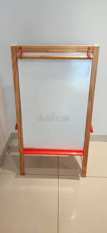Ikea MALA Wooden Double-Sided Kids Easel with Whiteboard and Blackboard