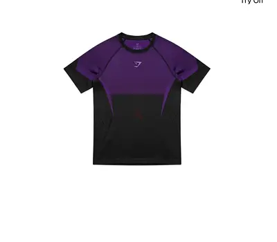 Gymshark Onyx 5.0 Seamless Muscle Fit T-Shirt Black/Athletic Purple