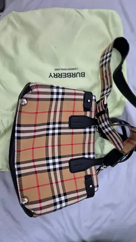 Pre-loved Burberry Nova Check Small Tote with Dust Bag