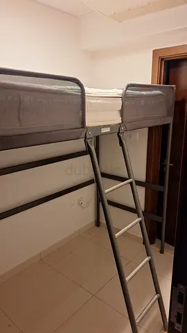 Metal Loft Bed Frame with Ladder - Good Condition