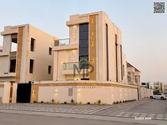 Corner Villa for sale|ajman|al helio2|6 master rooms, majlis, 2 halls, roof|freehold|0 registration 