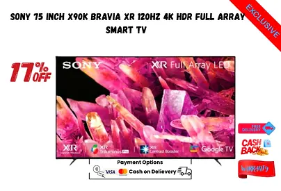 Sony 75 Inch BRAVIA 120Hz 4K HDR Full Array Smart TV 75X90K-Free wall Mount-Free delivery