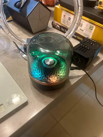 Portable Bluetooth LED Speaker with Colorful Light Effects - Good Condition