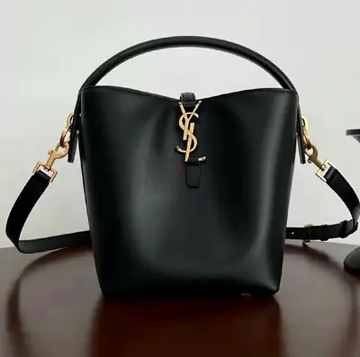 Saint Laurent Small Le 37 Bucket Bag in Calfskin Leather