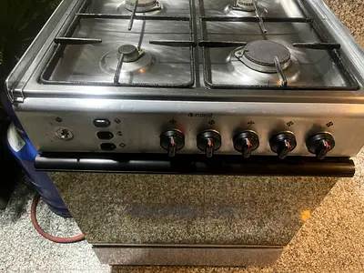 Used Indesit 4-Burner Gas Cooker with Oven - Stainless Steel