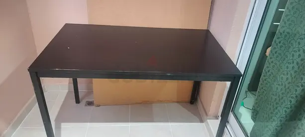 Simple black Ikea rectangular table — good condition