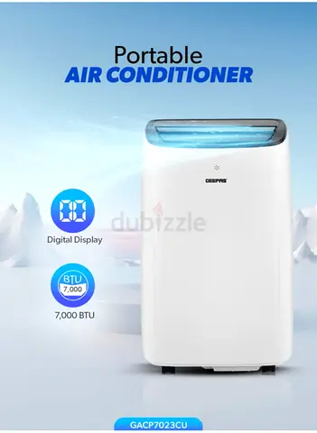 Portable 7,000 BTU Geepas Air Conditioner with Digital Display