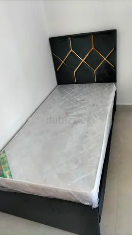 Single Wood Bed 90x190 cm with mattress