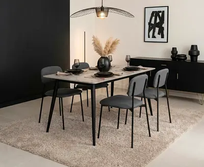 Brand new Top marble dinning table with 4 Chairs Available