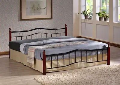 Brand new King size wooden steel Bed with Mattrress Available