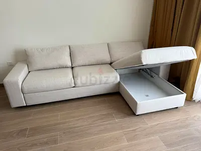 Ikea vimle L shape sofa bed Beige