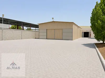 20000 sq.ft yard with 3 warehouses for rent in industrial area 17,sharjah
