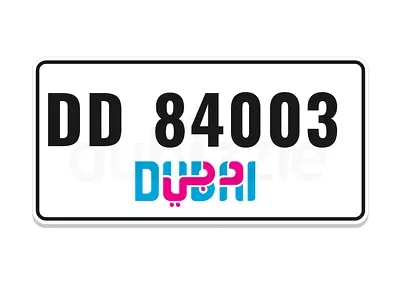 DD 84003 Dubai Number plate for Sale