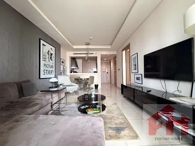 Elegantg High-Floor One Bedroom | Furnished | Balcony & City Views | Damac Paramount |