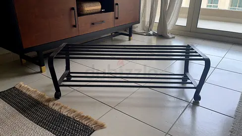 IKEA metal shoe rack in black