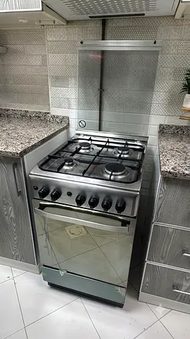 Stainless Steel 4 Burner Gas Range with Oven
