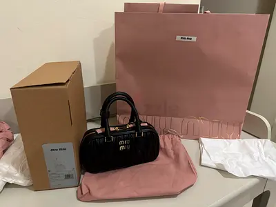 Miu Miu Quilted Leather Mini Handbag with Dust Bag & Box full set
