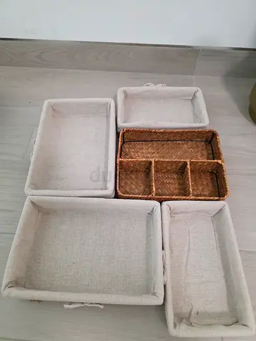 Barely used organization boxes (from pan home)