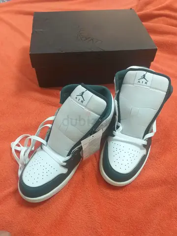Authentic Air Jordan 1 High - White & Dark Green, Size Available
