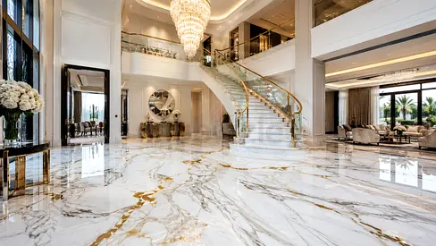 Tsuyu Luxury Villa Interior Fitout & Custom Marble Flooring Installation