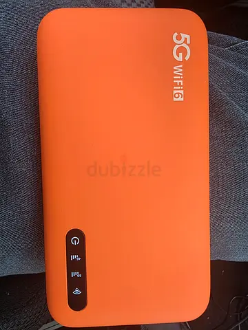 Portable 5G WiFi6 Mobile Hotspot - Orange, Good Working Condition