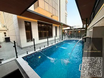 For Sale | Luxury villa with 8 master bedrooms, swimming pool, and elevator in Al-Aliya, ready with water, electricity, and air conditioning.