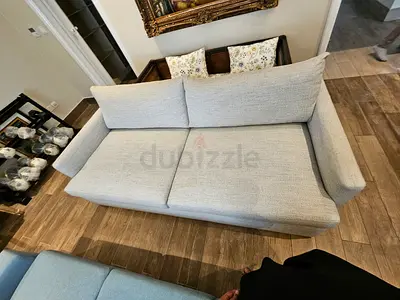 Excellent condition Crate&barrel Lounge deep 3+2 Sofa cement colour