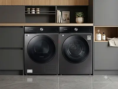 Bespoke Latest Model Washing Machine & Separate Dryer – Black | Premium Set