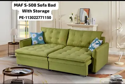 Brand new Green 2-seater Sofa Bed with Storage.