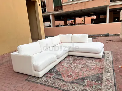 L shape west elm sofa