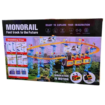 Monorail Track Set - Electric Toy Train with Elevated Rails. New. Unused. AED 135 Only!