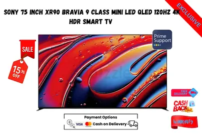 Sony 75 Inch XR90 BRAVIA 9 Class Mini LED QLED 120Hz 4K HDR Smart TV 75XR90-Free wall mount