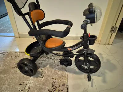Toddler 3-in-1 Push Tricycle with Parent Handle and Safety Bar