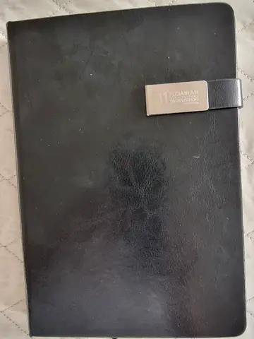 Black PU Leather Notebook / Diary with Metal Clasp - Never Used