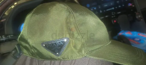 Pre-owned Prada green nylon baseball cap - authentic logo